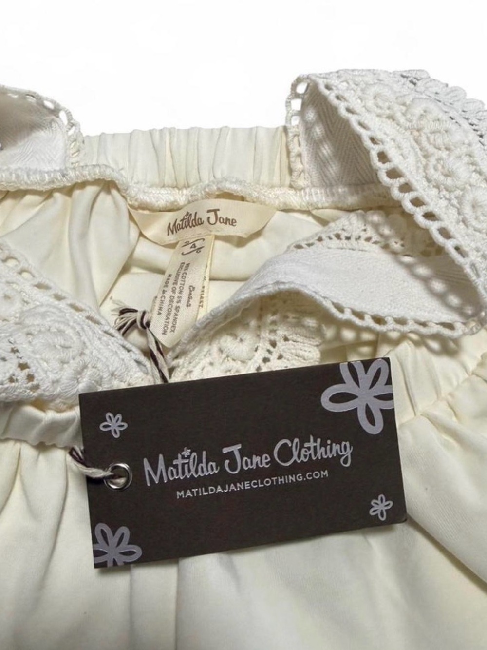 NWT Girls Size 4 Matilda Jane Enchanted Garden Lace Tank